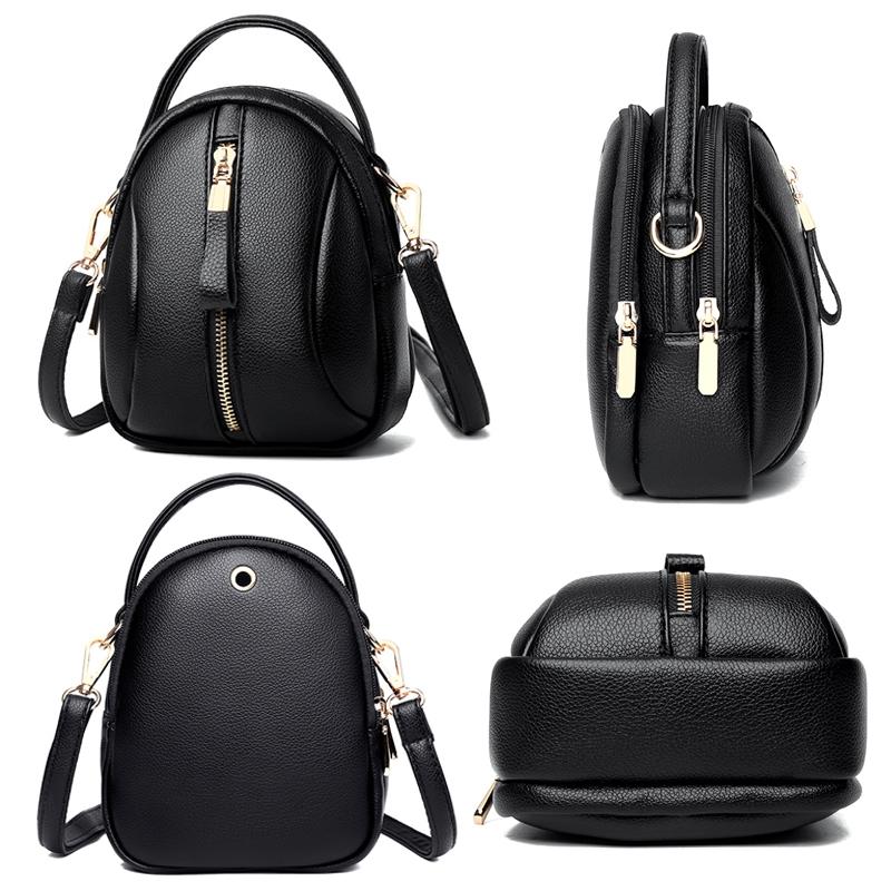 Multi Compartment Shoulder Bag For Women - Grey