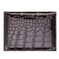 Pu Crocodile Pattern Card Holder Fits Cdc Documents - Brown