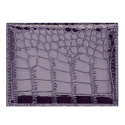 Pu Crocodile Pattern Card Holder Fits Cdc Documents - Brown