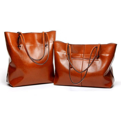 Stylish Shoulder Tote For Women - Vintage Brown