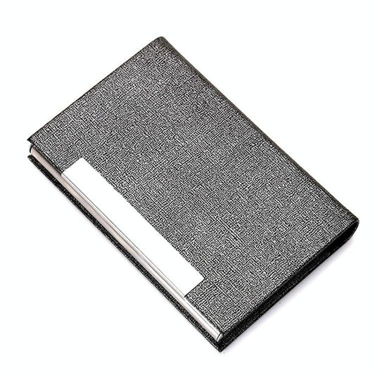 Stainless Steel Card Holder Sleek Business Accessory - Gray