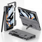 Foldable Phone Case with Magnetic Closure and Pen Slot for Samsung Galaxy z Fold 4 - Compact and Convenient - Grey