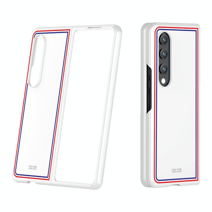 Frosted Skin Case for Samsung Galaxy z Fold 4 - Slim & Stylish - Checkered White