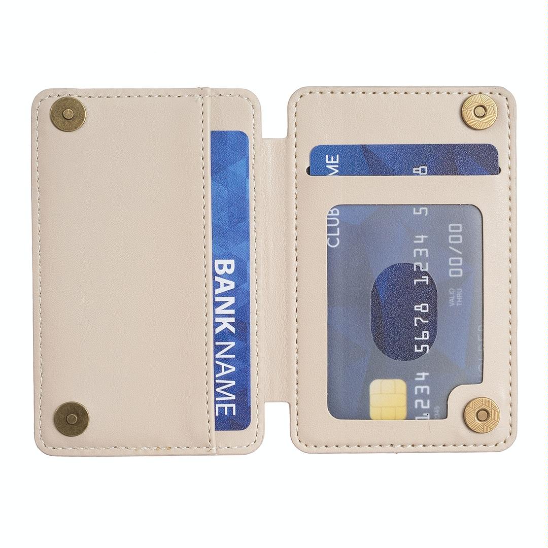 Grid Pattern Card Bag Sticker For Mobile Phones - Green