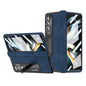 Magnetic Phone Case for Samsung Galaxy z Fold 4 - Napa Pattern - Royal Blue