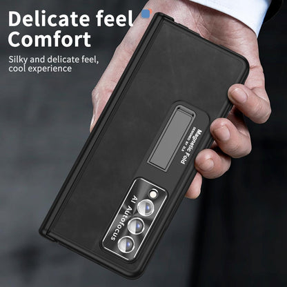 Magnetic Phone Case for Samsung Galaxy z Fold 4 - Napa Pattern - Royal Blue