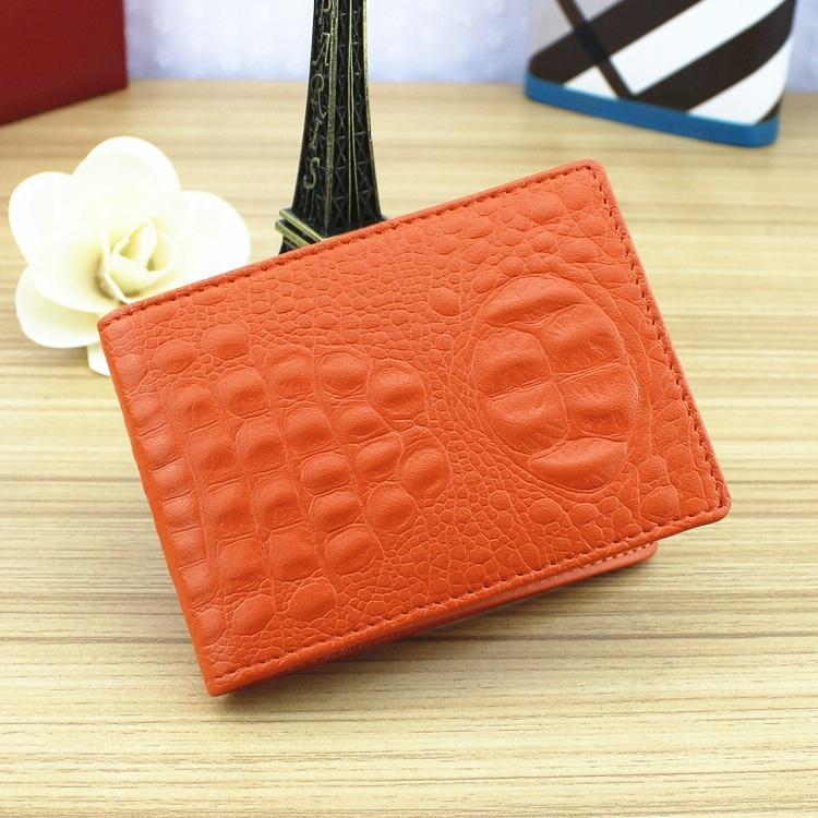 Universal Crocodile Pattern Driver License Cover With Card Slot - Pink