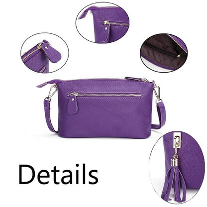 Fringed One Shoulder Bag For Women Large Capacity Casual - Rose Red