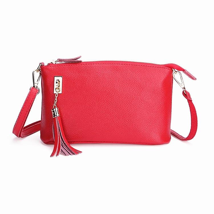 Fringed One Shoulder Bag For Women Large Capacity Casual - Rose Red