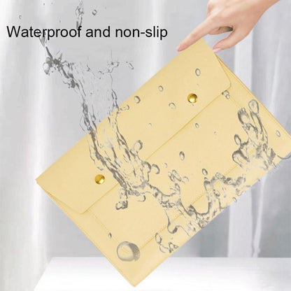 3-in-1 Waterproof Leather Laptop Liner Bag - 13 Inches - Avocado Green