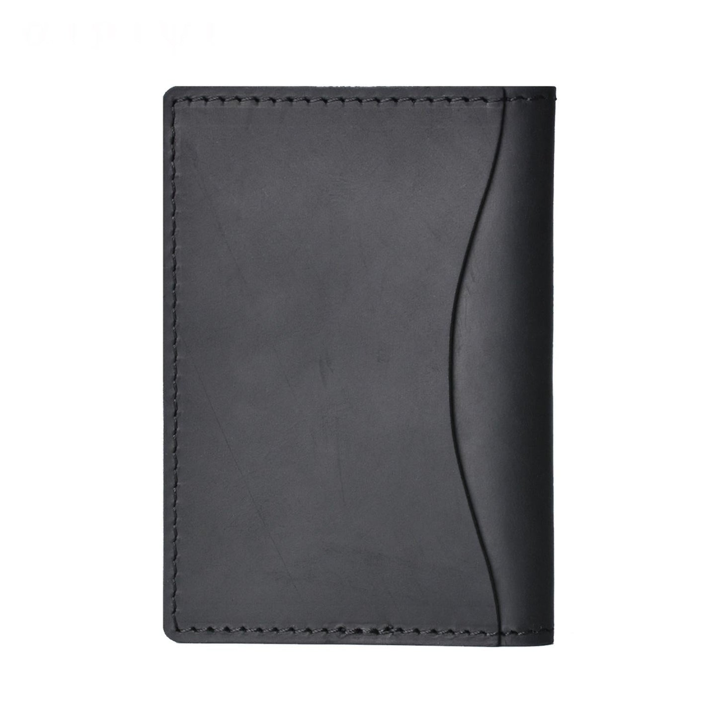Minimalist Cowhide Card Holder Compact Wallet For Bank & Membership Cards - Blue