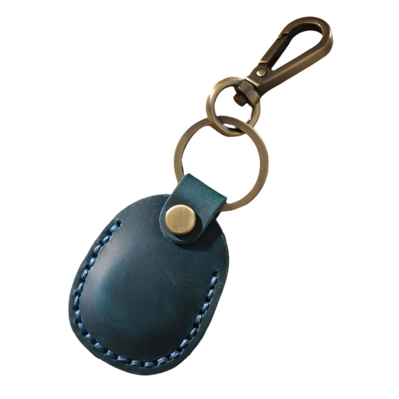 Vintage Leather Proximity Card Holder Access Control - Blue