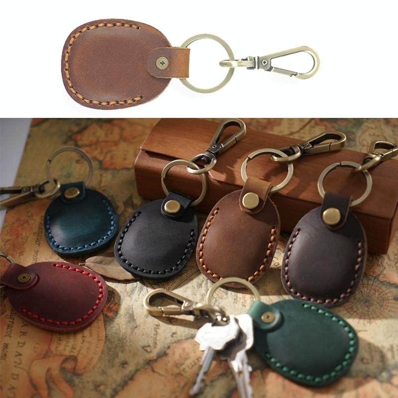 Vintage Leather Proximity Card Holder Access Control - Blue
