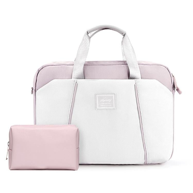 Computer Handheld Messenger Bag for Apple Macbook / Huawei / Xiaomi / Basne - Ladder Hand Lands Purple + Pink Pu Power Package