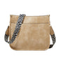 Leopard Print Waterproof Crossbody Tote Bag - Khaki