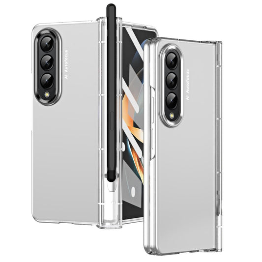 For Samsung Galaxy Z Fold4 5G Samsung Fold 4 Hinge Flip Case - Two Tone Contact Lens - Transparent