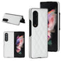 Foldable Microfiber Phone Case for Samsung Galaxy z Fold 4 - Rhombic Design - White