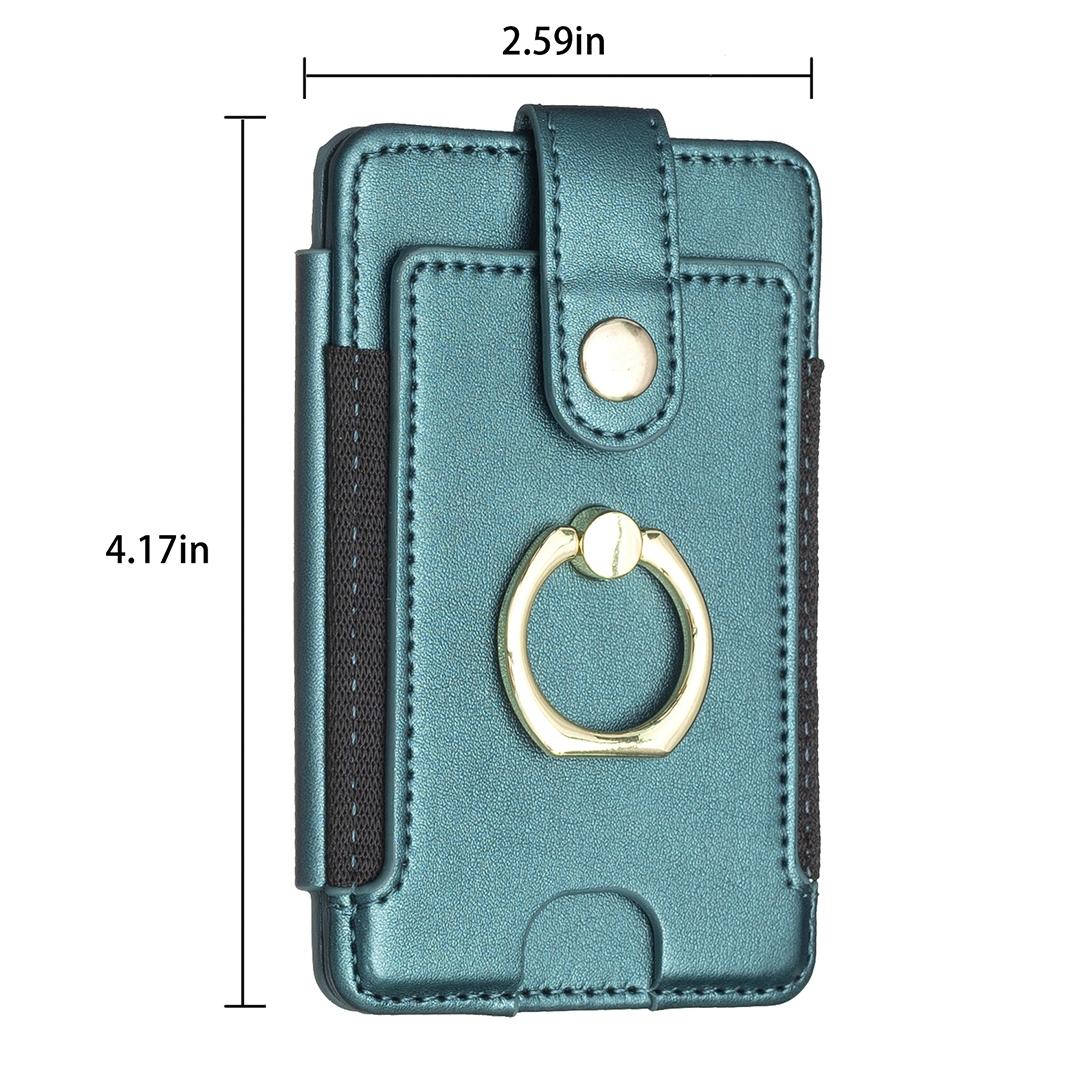 Metal Ring Card Bag Sticker For Mobile Phones - Green