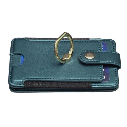 Metal Ring Card Bag Sticker For Mobile Phones - Green