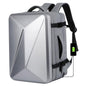 Waterproof Expandable Hard Shell Backpack with Usb Charging - Large Capacity Black - 162 Light Gray