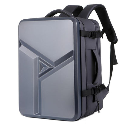 Waterproof Expandable Hard Shell Backpack with Usb Charging - Large Capacity Black - 162 Light Gray