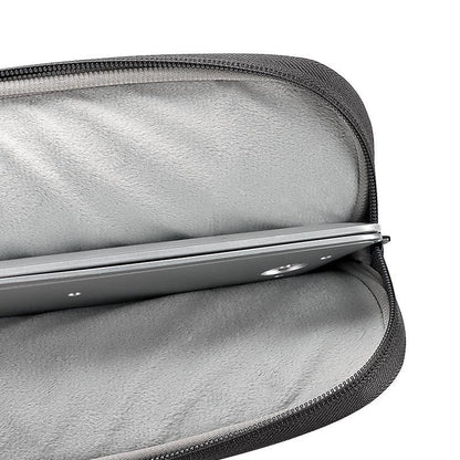Lightweight Waterproof Lambskin Laptop Sleeve - Fits 14.1-15.4 Inches - Deep Gray With Bag