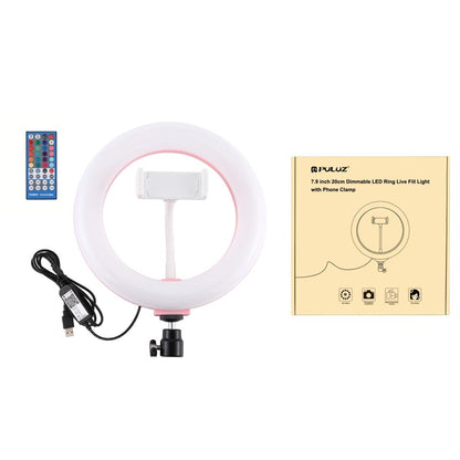 7.9 Dual Colour Led Ring Light with Usb Dimmable for Vlogging and Photography - Pink