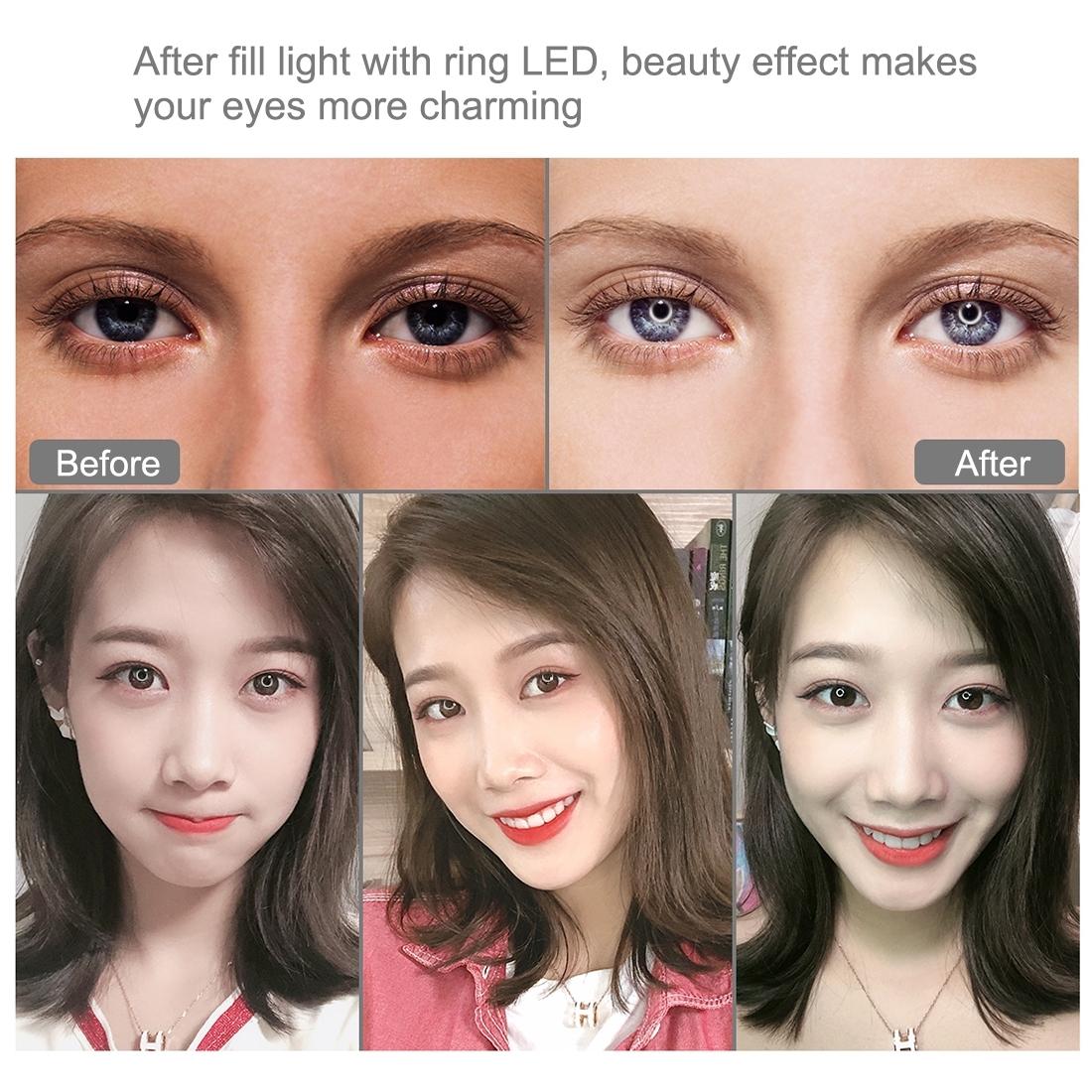 7.9 Dual Colour Led Ring Light with Usb Dimmable for Vlogging and Photography - Pink