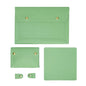 Waterproof Leather Laptop Liner Bag - 15 Inches 3-in-1 Design - Avocado Green