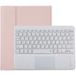 Bluetooth Keyboard & Tablet Case For Ipad 10.2 / Ipad Air 2019 - Detachable Touch Pad Pen Slot Holder - Microfiber Leather - Pink
