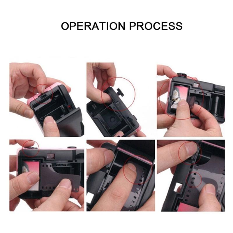 Waterproof Retro Film Camera for Kids - Mini Point-and-shoot 5m - Pink