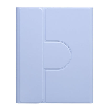 360 Degree Rotatable Bluetooth Keyboard Leather Case With Touchpad - Square Button - Lavender Purple - For Ipad 10Th Gen 10.9 2022