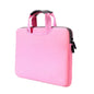 Portable Air Permeable Handheld Sleeve for Macbook Air / Pro and Laptops - 38x27.5x3.5cm 15.4 Inch - Pink