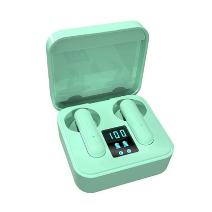 Digital Display Sports Bluetooth Earphones - Semi-in-ear - Ete-16 Tws - Pink