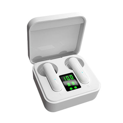 Digital Display Sports Bluetooth Earphones - Semi-in-ear - Ete-16 Tws - Pink