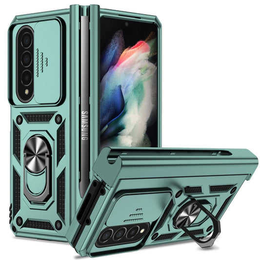For Samsung Galaxy Z Fold4 5G Secure Sliding Case - Dark Green