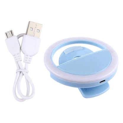 Adjustable Clip Beauty Light for Smartphones - Usb Cable - Pink