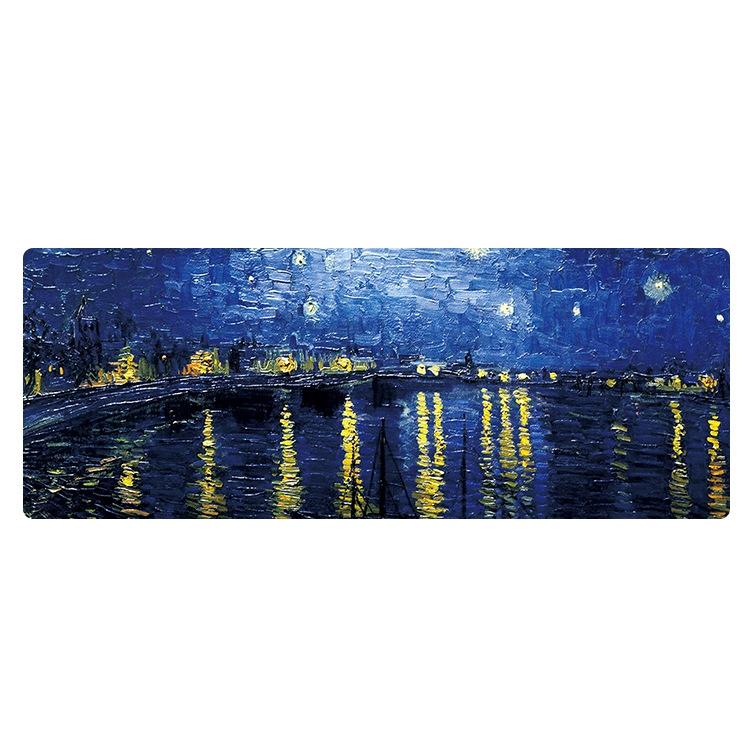 Large Desk Mouse Pad For Oil Painting - Wheat Field