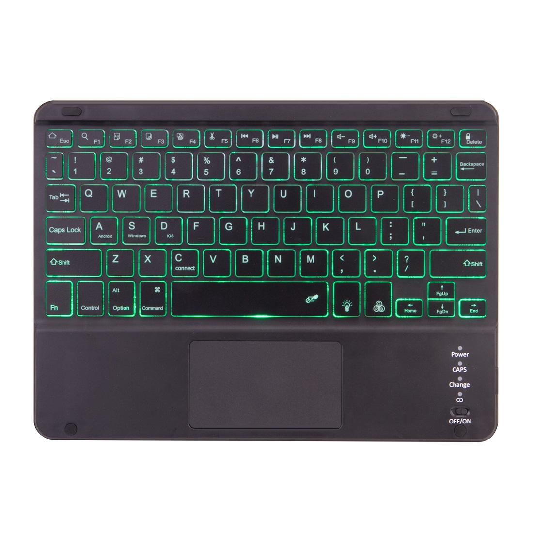 Detachable Bluetooth Keyboard Tablet Case For Ipad Pro 11 With Touchpad Pen Slot & Backlight - Plain Texture - Pink