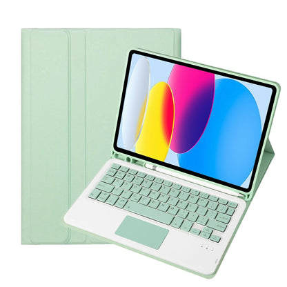 2022 Ipad 10.9 Lambskin Bluetooth Keyboard Case With Pen Slot - Pink