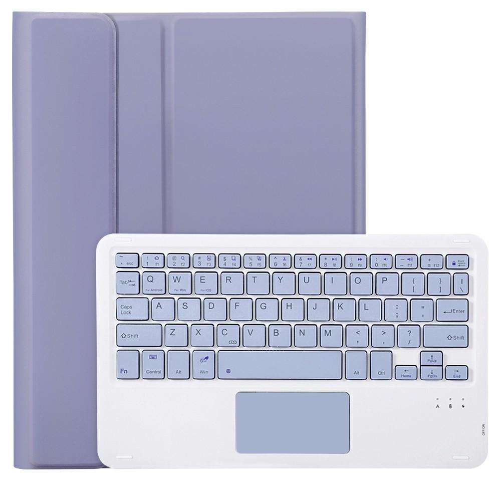 2022 Ipad 10.9 Lambskin Bluetooth Keyboard Case With Pen Slot - Pink