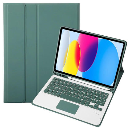2022 Ipad 10.9 Lambskin Bluetooth Keyboard Case With Pen Slot - Pink