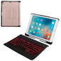 Bluetooth Keyboard & Leather Tablet Case For Ipad Air / Pro 9.7 - Detachable Ultra-Thin Multi-Angle Backlit - Pink