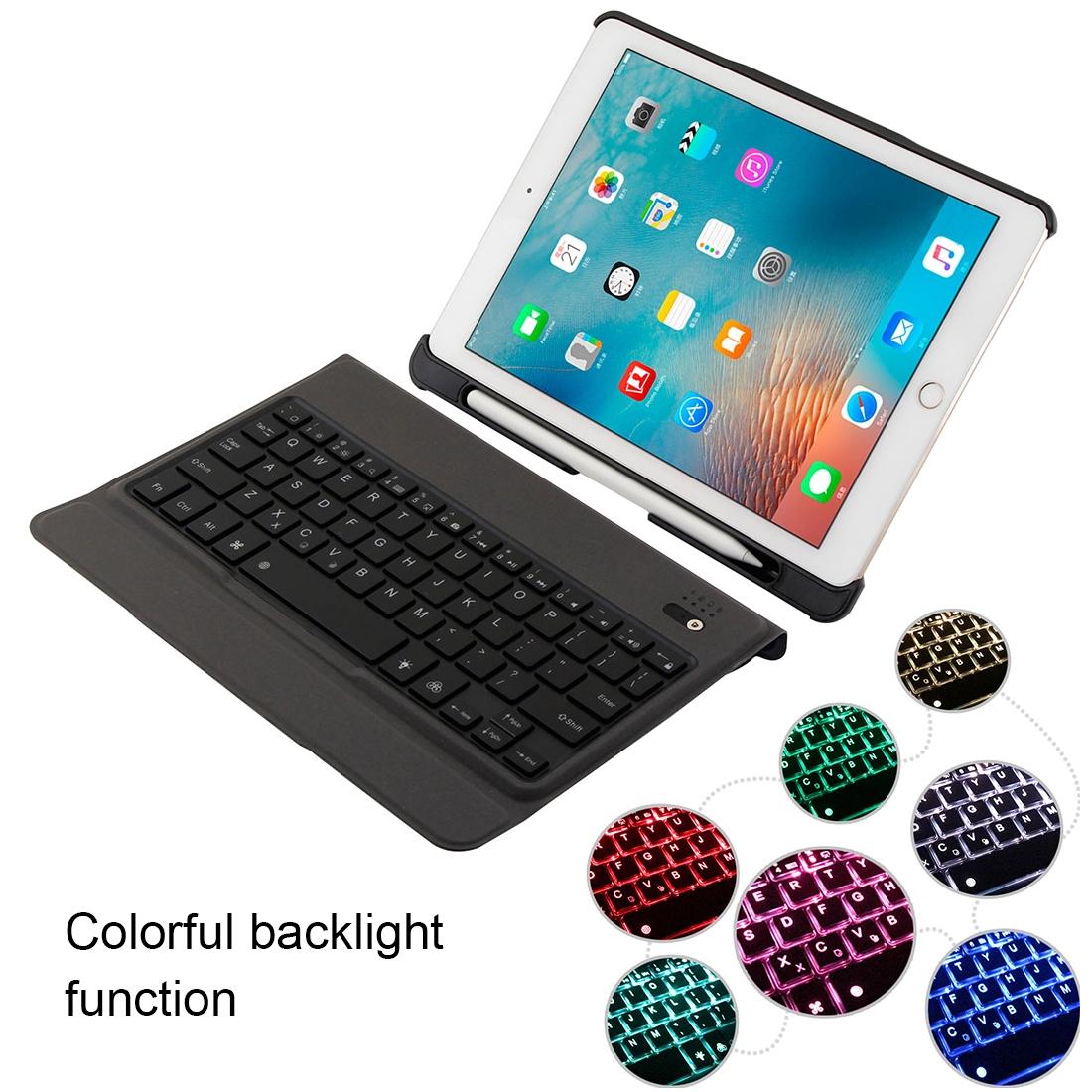 Bluetooth Keyboard & Leather Tablet Case For Ipad Air / Pro 9.7 - Detachable Ultra-Thin Multi-Angle Backlit - Pink