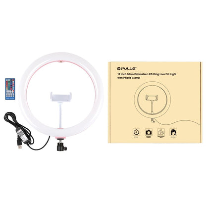 11.8 Dual-temp Led Ring Light with Tripod & Remote - Pink