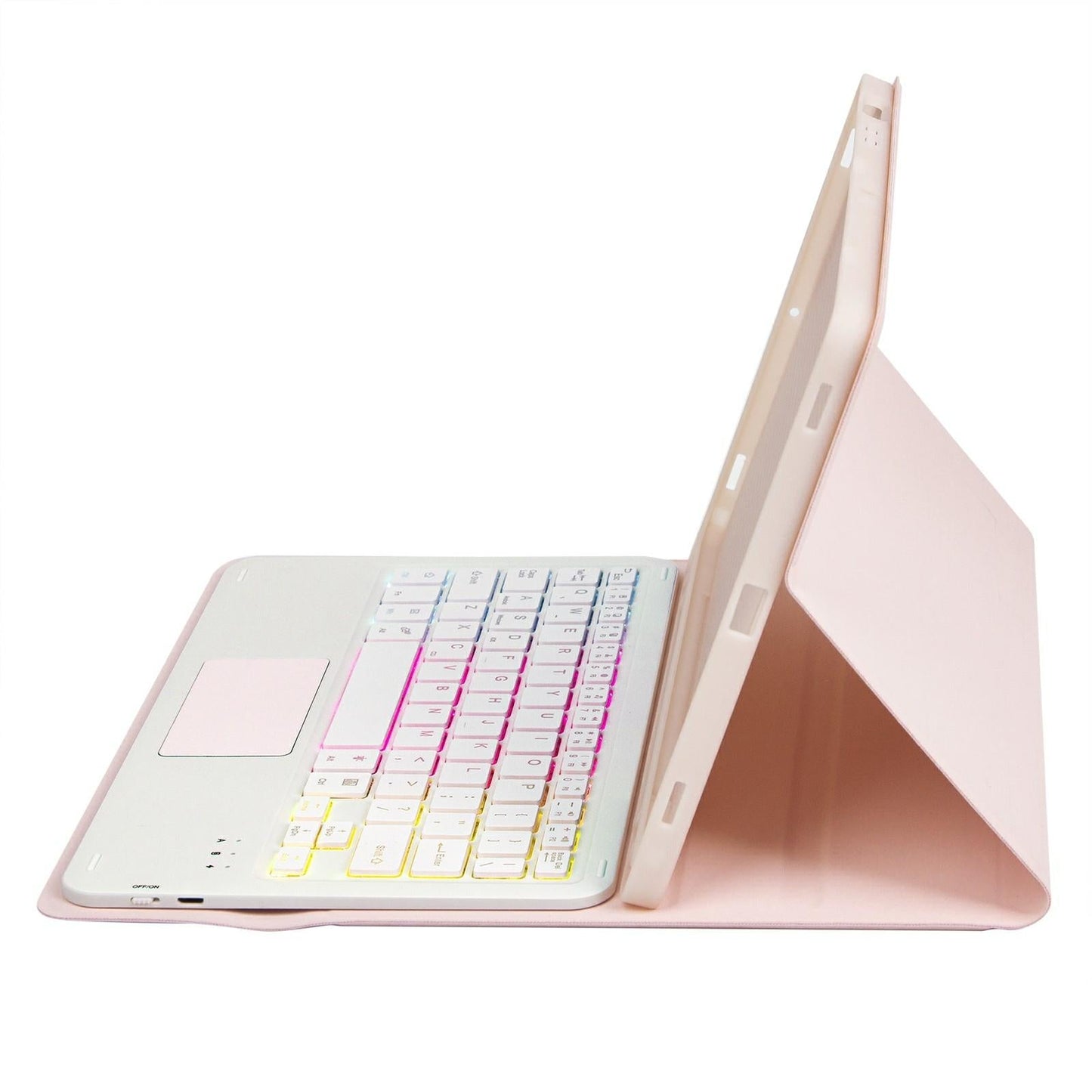2022 Ipad 10.9 Lambskin Keyboard Case With Backlight & Pen Slot - Pink