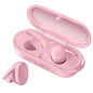 Waterproof Wireless Bluetooth Earphones with Magnetic Charging Box - 300mah - Pink