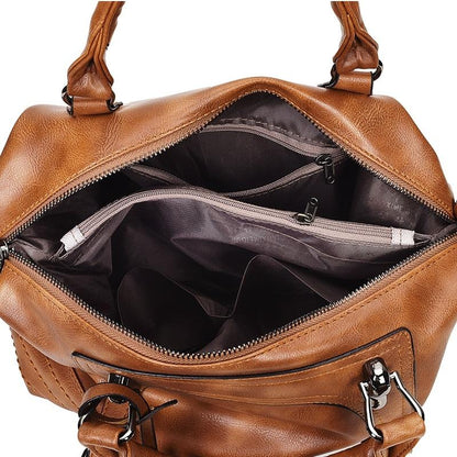 Retro Pu Shoulder Bag Pink