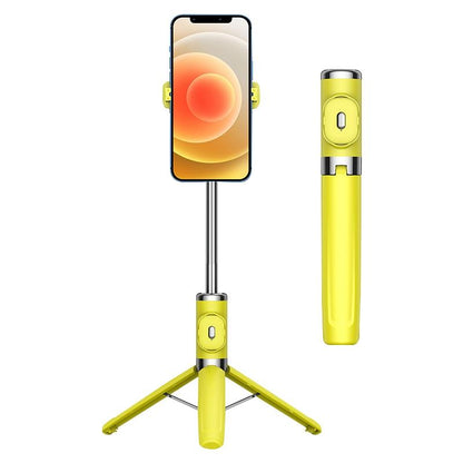 Wireless Selfie Stick with Remote Tripod - Compact Design - Green