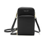 Women Pu Mobile Phone Shoulder Bag Large Capacity - Black